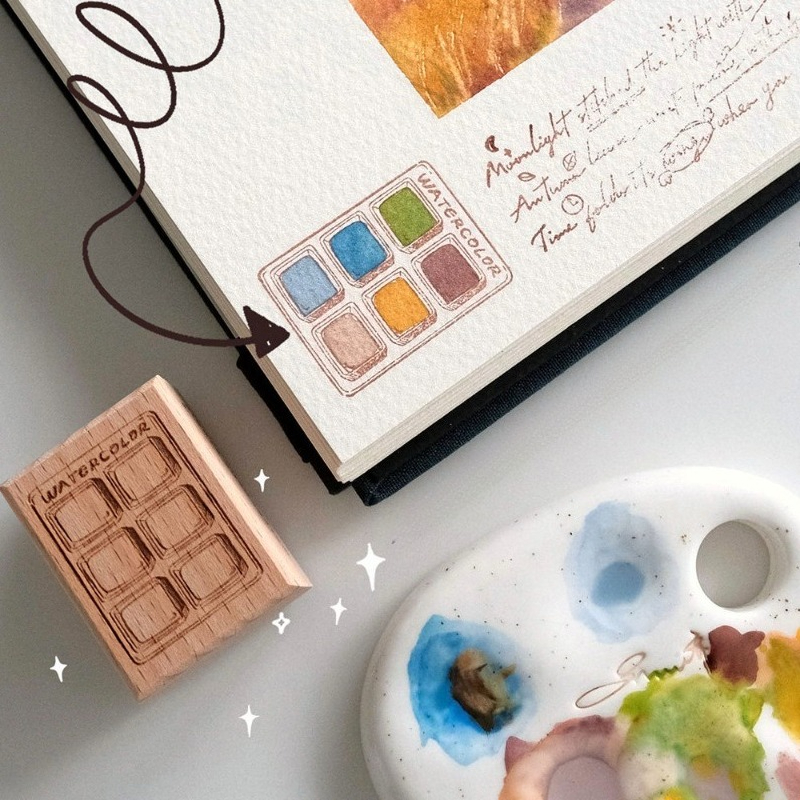 6 Grid Watercolor Color Card W – Tools Qa Bewertung und Preis