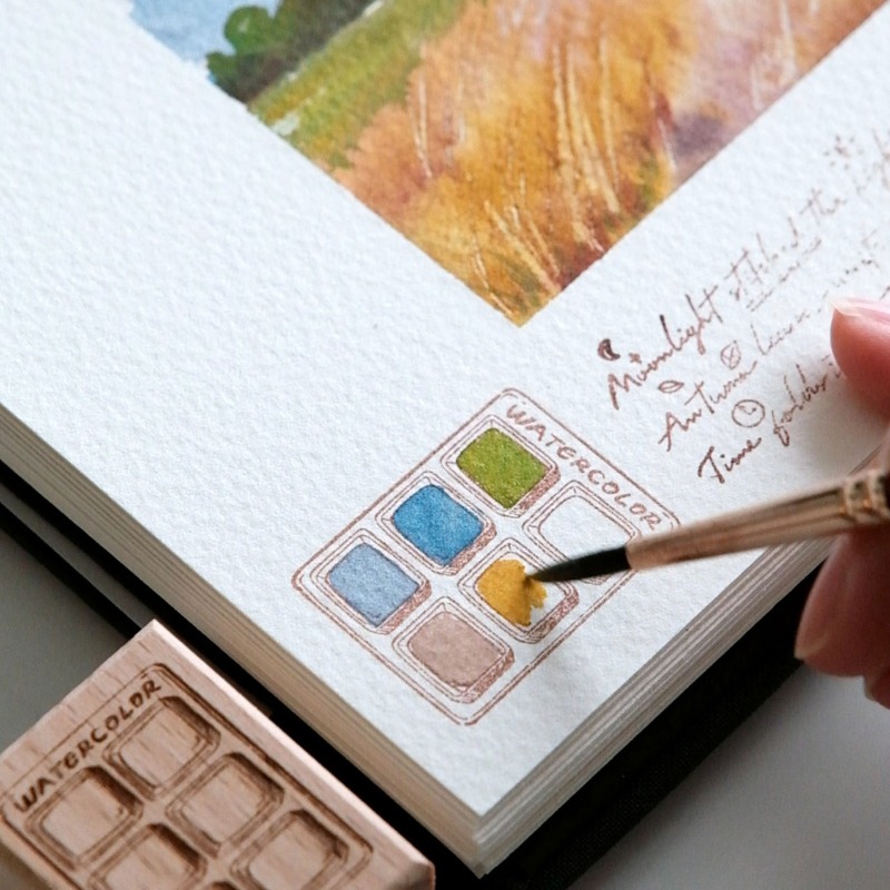 6 Grid Watercolor Color Card W – Tools Qa Bewertung und Preis