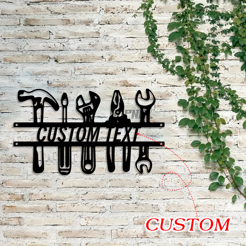 DIY Industrial Style Iron Wall – Workshop Tools And Names Bewertung und Preis