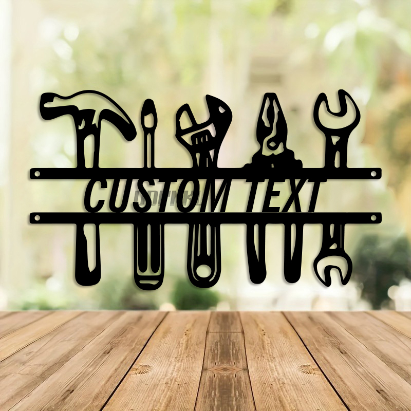 DIY Industrial Style Iron Wall – Workshop Tools And Names Bewertung und Preis