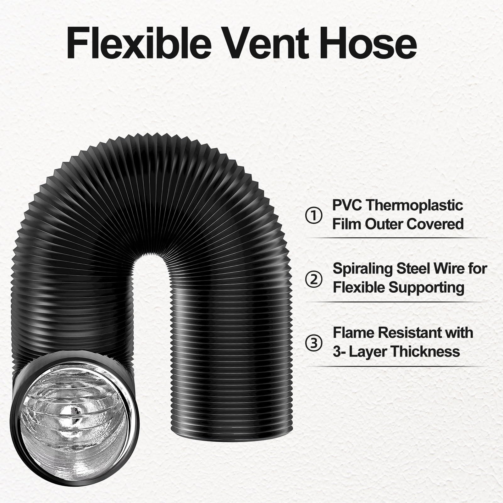 4 inch Dryer Vent Hose with 2  – Pipe Clamp Bar Bewertung und Preis