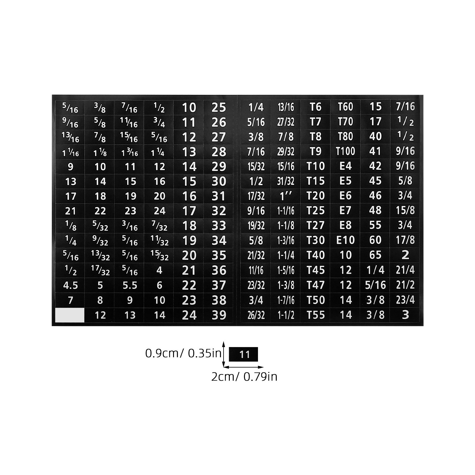 6 Sheet Self Adhesive Socket S – Workshop Tools Classification Bewertung und Preis