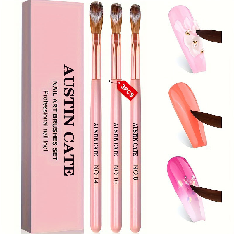 3pcs Kolinsky Acrylic Nail Bru – Chisel Set Wood Bewertung und Preis