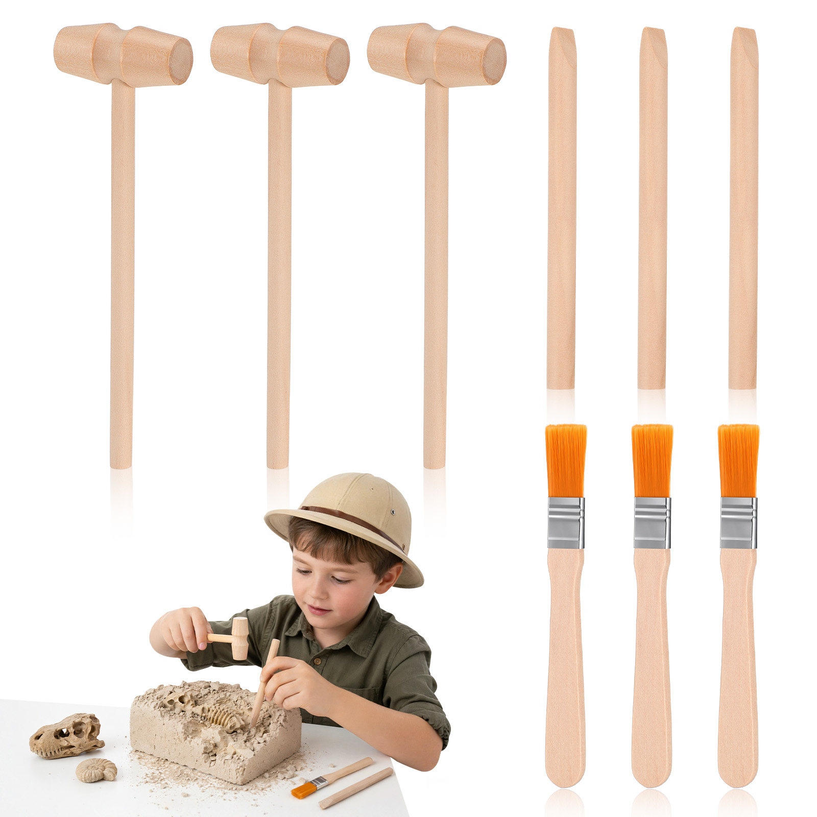 3Sets Dinosaur Digging Tools E – Chisel Set Wood Bewertung und Preis