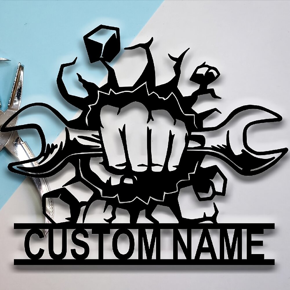 Custom Metal Workshop Wall Sig – Workshop Tools And Names Bewertung und Preis