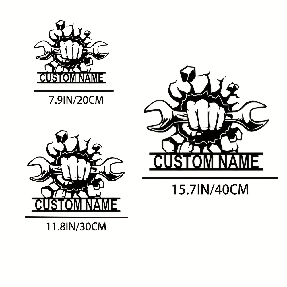 Custom Metal Workshop Wall Sig – Workshop Tools And Names Bewertung und Preis