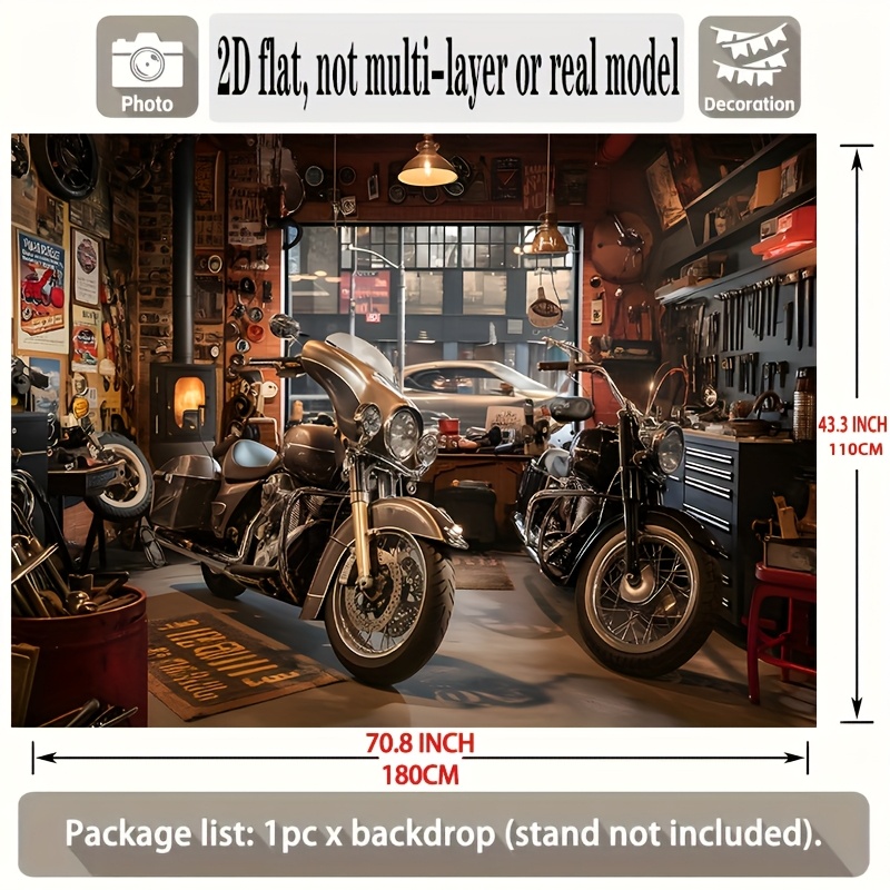 Motorcycle Garage Tapestry Cla – Workshop Tools Hanging Bewertung und Preis