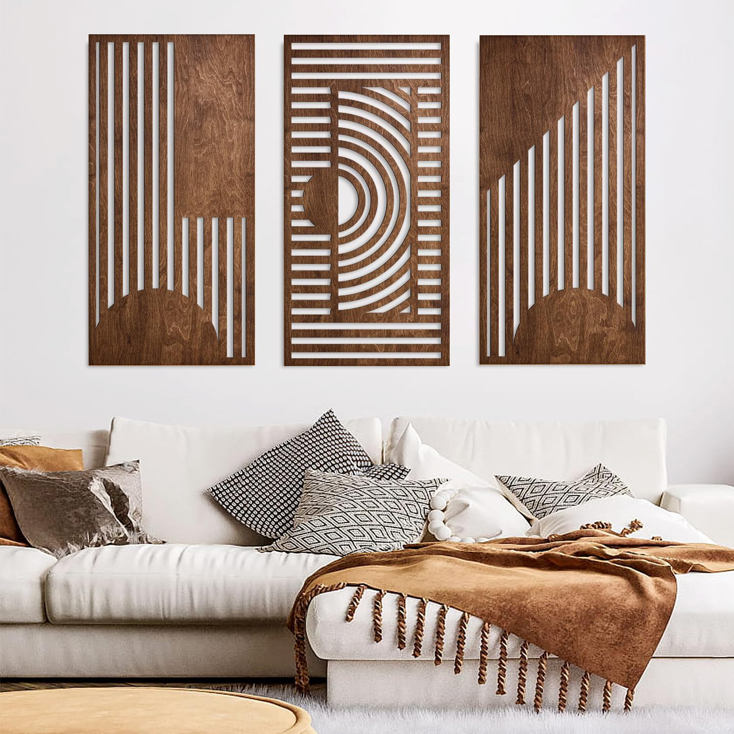 3 Pcs Geometric Wood Wall Art  – Chisel Set Wood Bewertung und Preis