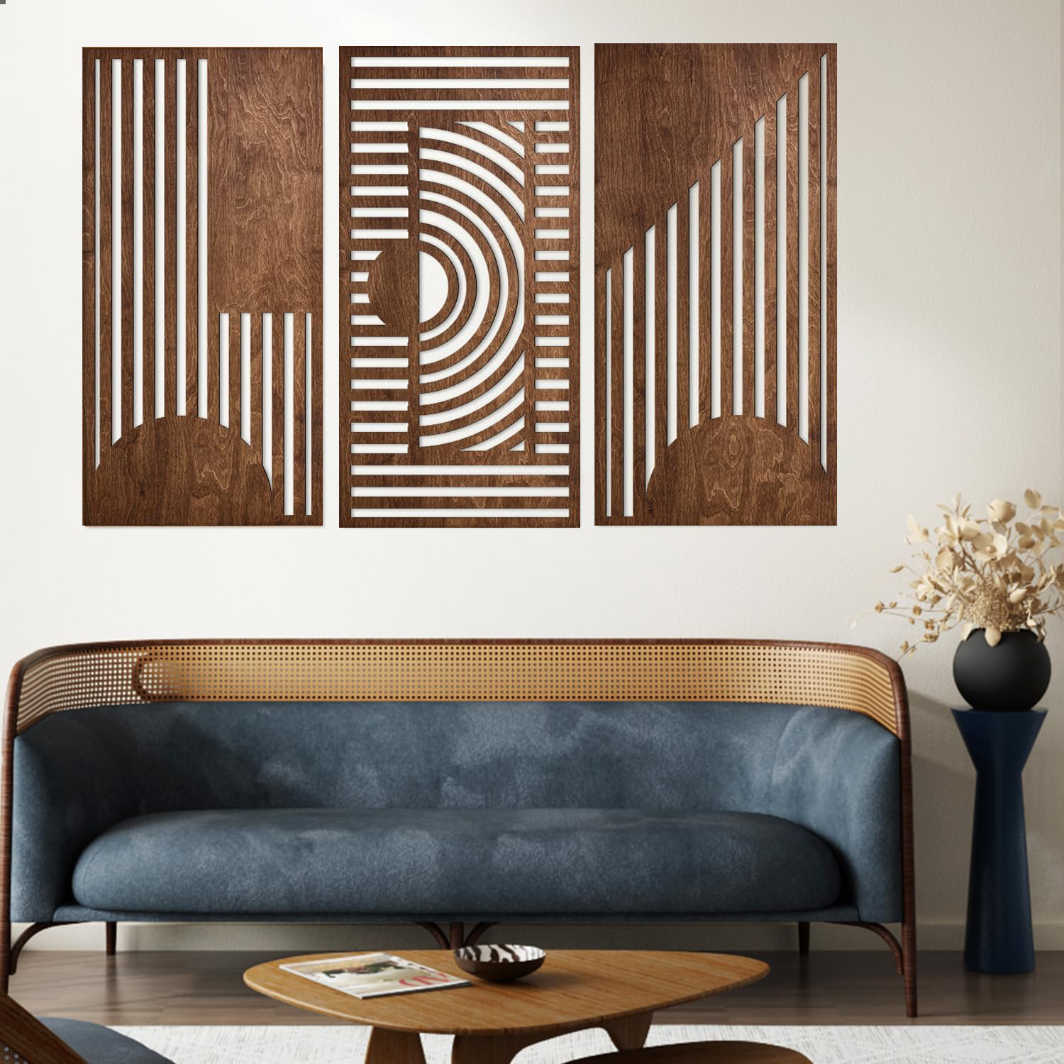 3 Pcs Geometric Wood Wall Art  – Chisel Set Wood Bewertung und Preis