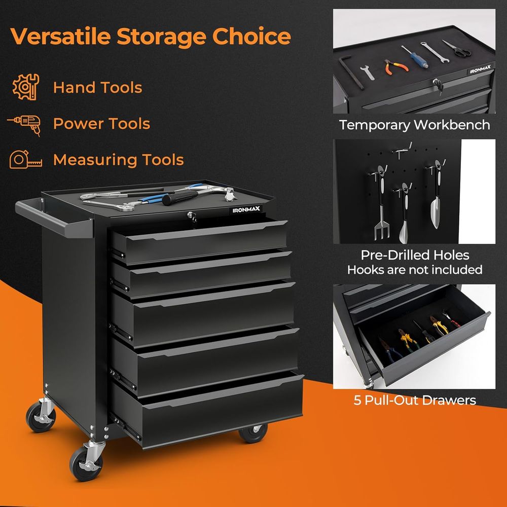 5-Drawer Steel Tool Chest with – Workshop Tools Hanging Bewertung und Preis